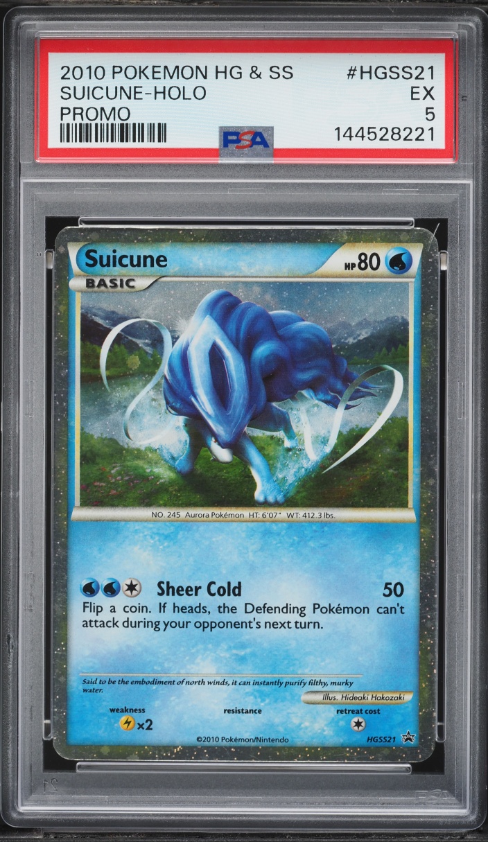 2010 Pokemon HeartGold & SoulSilver Promo Holo Suicune #HGSS21 PSA 5 EX