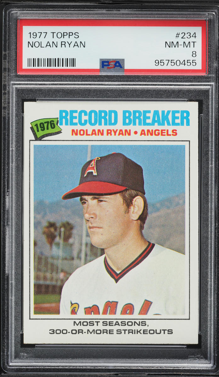 1977 Topps Nolan Ryan RECORD BREAKER #234 PSA 8 NM-MT