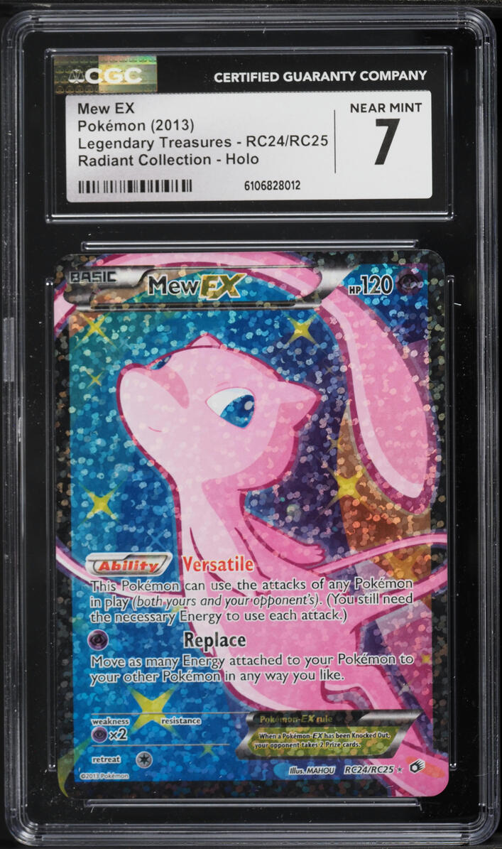2013 Pokemon BW Legendary Treasures Radiant Collection Full Art Mew EX #RC24 CGC 7 NRMT