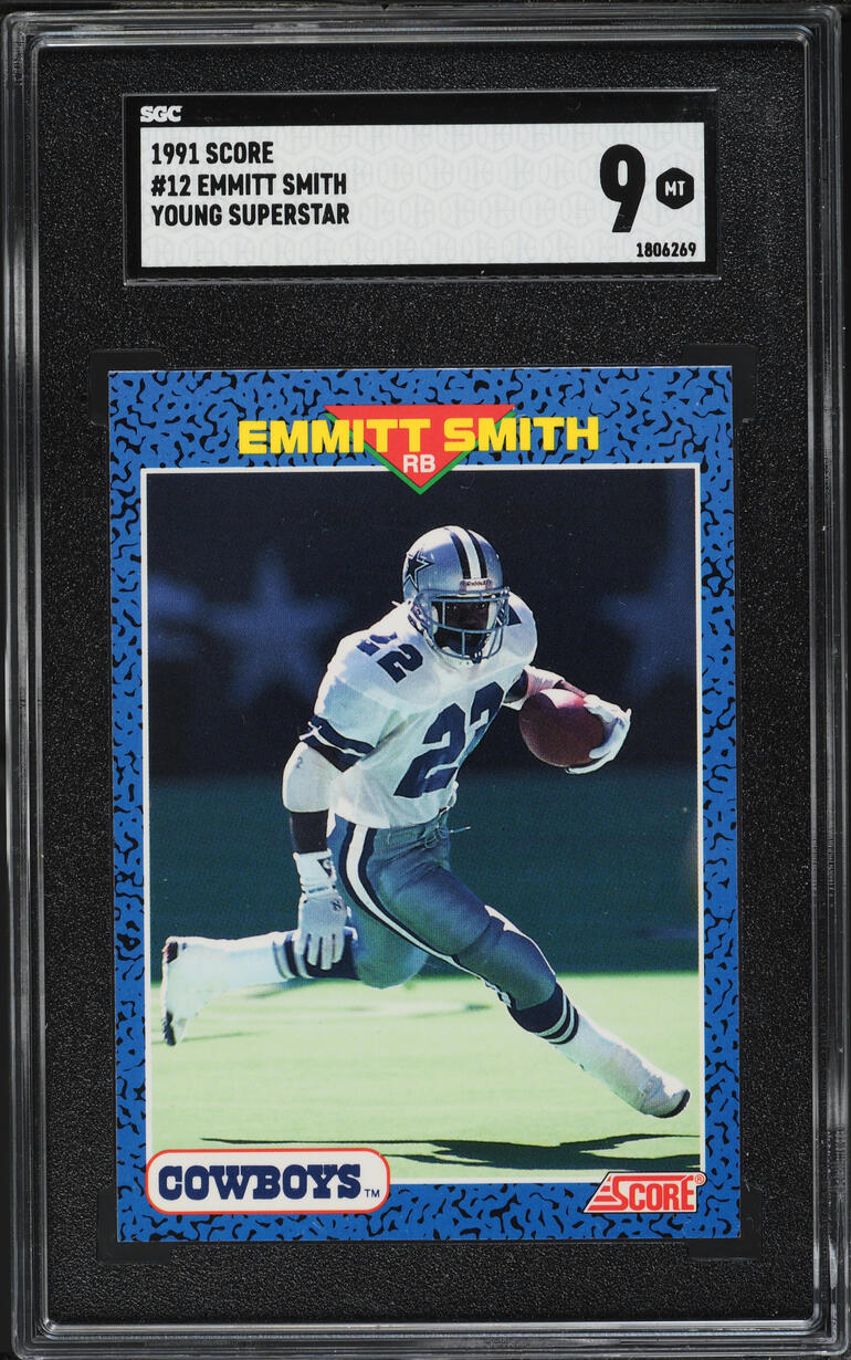1991 Score Young Superstar Emmitt Smith #12 SGC 9 MINT