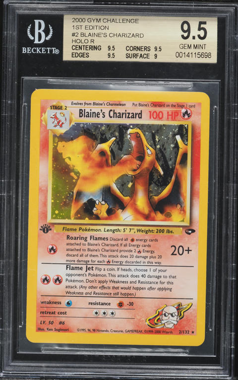 2000 Pokemon Neo Genesis 1st Edition Holo Typhlosion #17 BGS 9.5