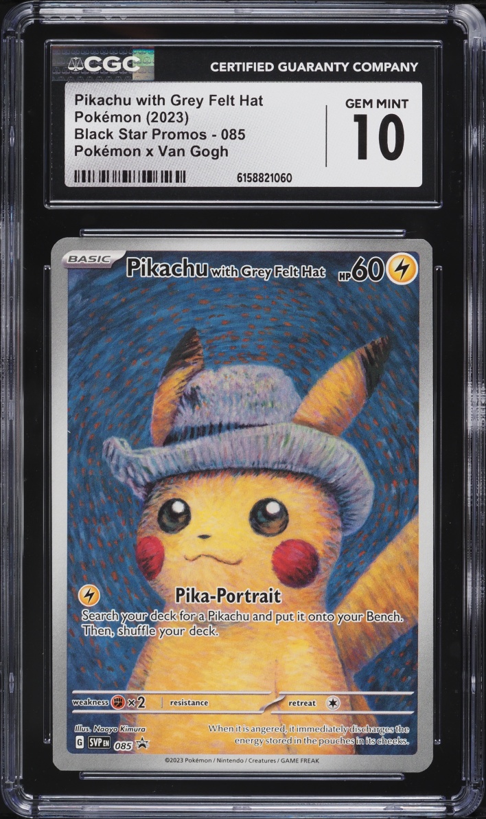 2023 Pokemon SV Promo Van Gogh Full Art Pikachu With Grey Felt Hat #85 CGC 10 GEM MINT