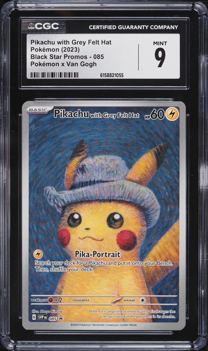 2023 Pokemon SV Promo Van Gogh Full Art Pikachu With Grey Felt Hat #85 CGC 9 MINT