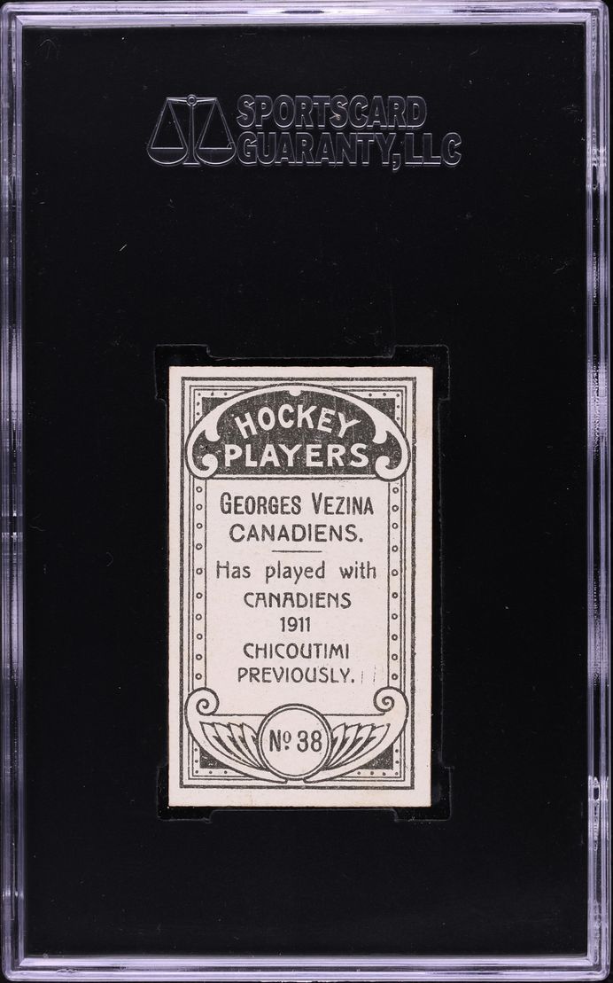1911 C55 Hockey Georges Vezina ROOKIE #38 SGC 8 NM-MT