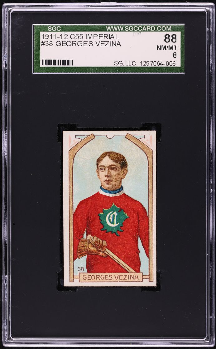 1911 C55 Hockey Georges Vezina ROOKIE #38 SGC 8 NM-MT