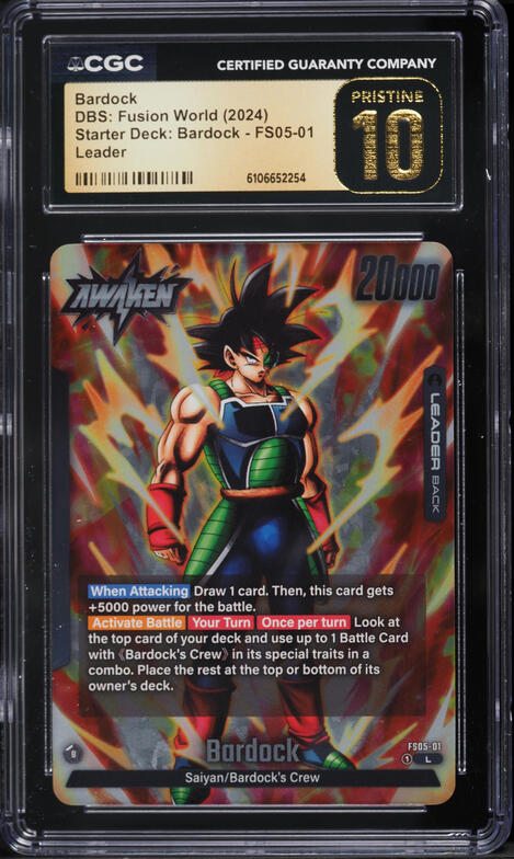 2024 DBS Fusion World Regionals Top Prize Bardock #FS05-11 PSA 10
