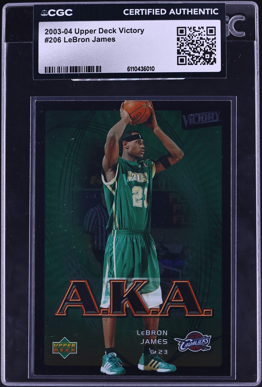 2003 Upper Deck Victory LeBron James ROOKIE #206 CGC AUTH