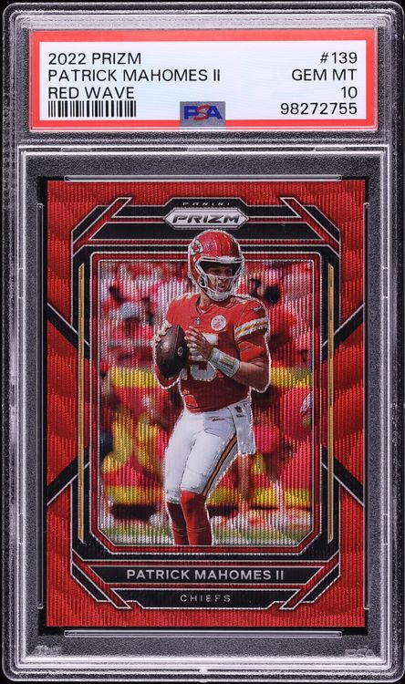 2022 Panini Prizm Red Wave Patrick Mahomes II /149 #139 PSA 10 GEM MINT