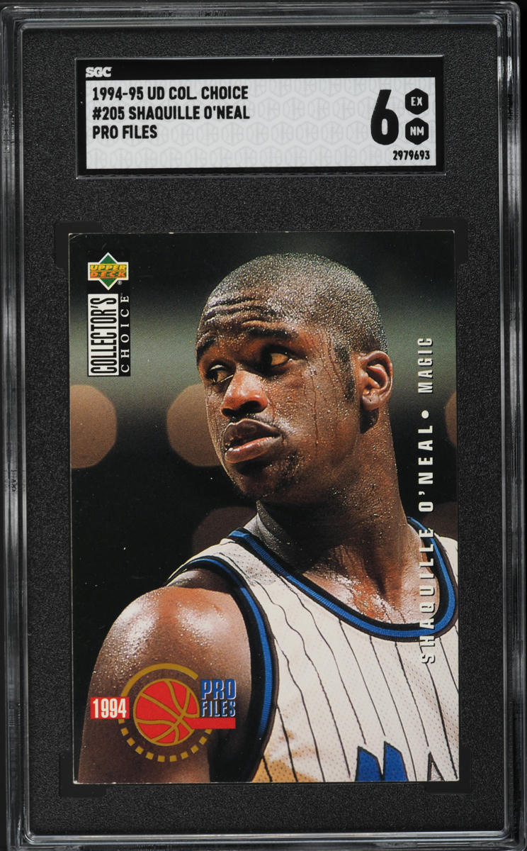 1994 Collector's Choice Pro Files Shaquille O'Neal #205 SGC 6 EXMT