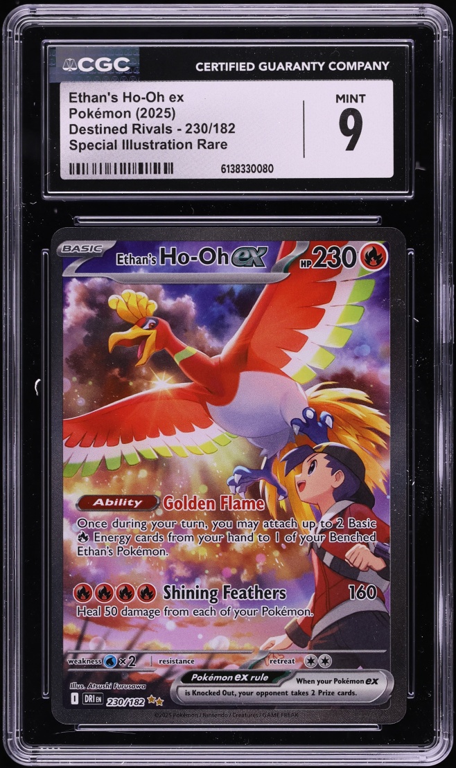 2025 Pokemon Scarlet & Violet Destined Rivals SIR Ethan's Ho-Oh EX #230 CGC 9 MINT