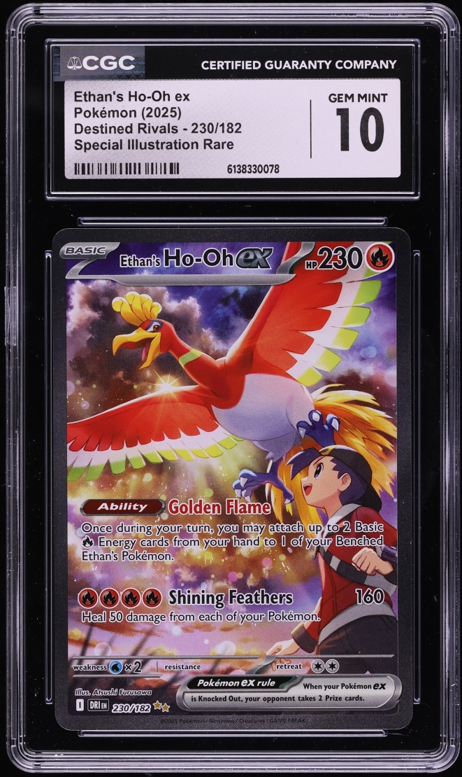 2025 Pokemon Scarlet & Violet Destined Rivals SIR Ethan's Ho-Oh EX #230 CGC 10 GEM MINT