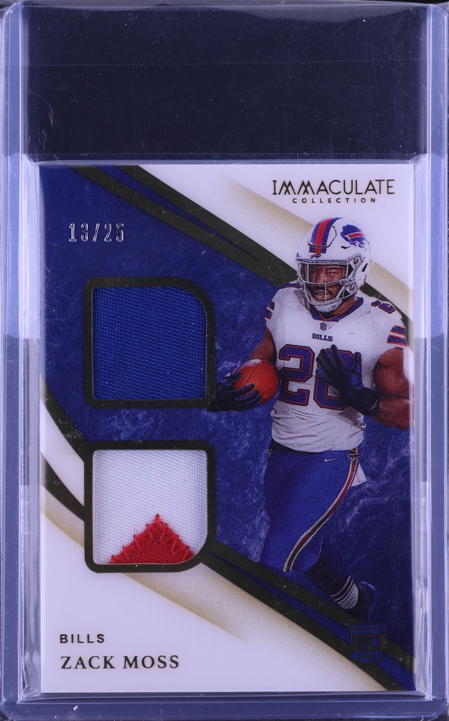 2020 Immaculate Collection Zack Moss PATCH /25 #DJ26 MBA AUTH