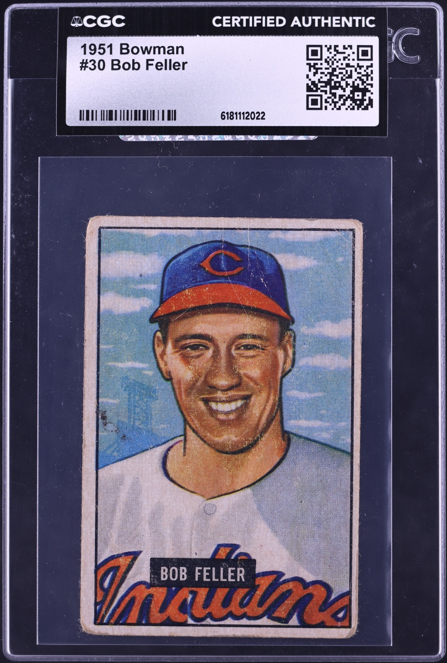 1951 Bowman Bob Feller #30 CGC AUTH