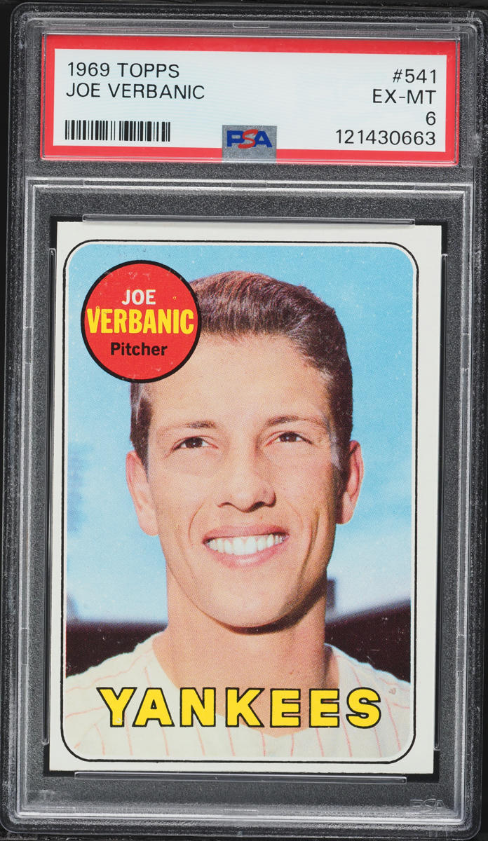 1969 Topps Joe Verbanic #541 PSA 6 EXMT