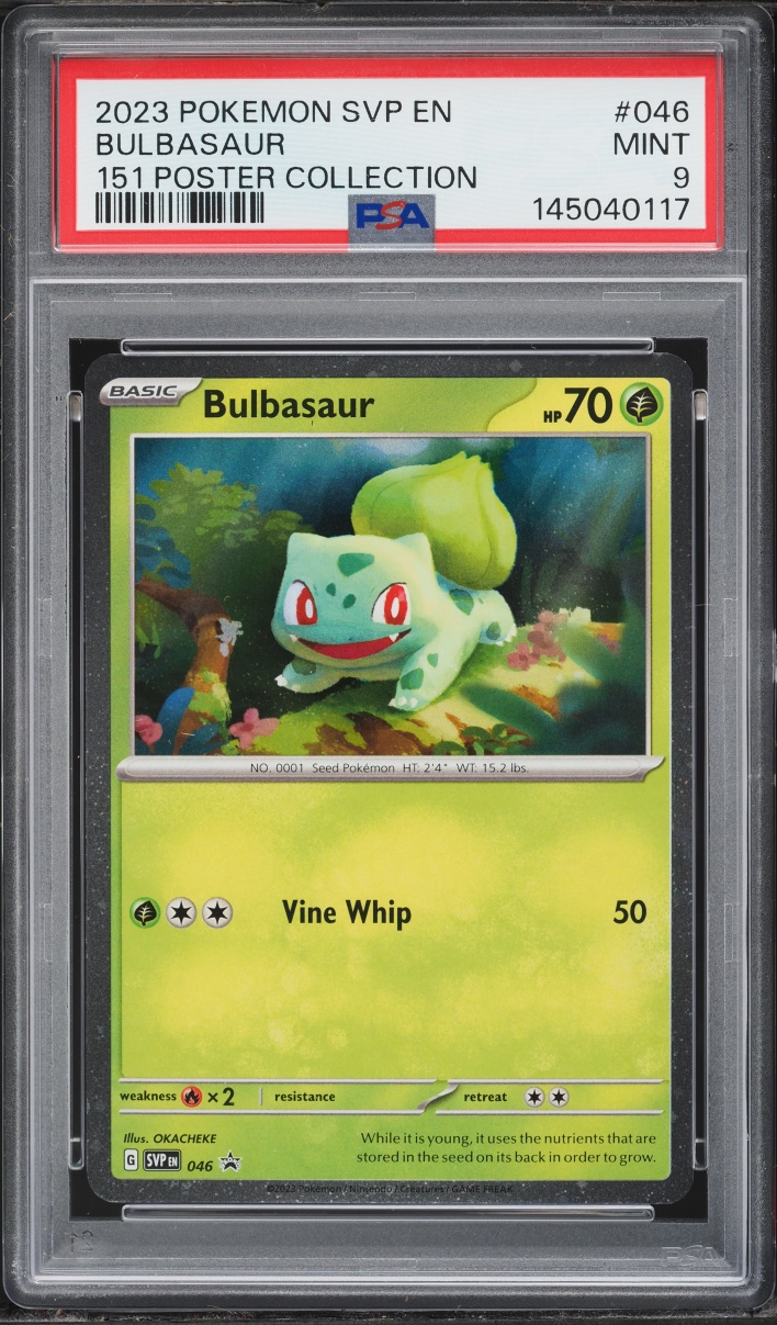 2023 Pokemon Scarlet & Violet 151 Promo Poster Collection Bulbasaur #46 PSA 9 MINT
