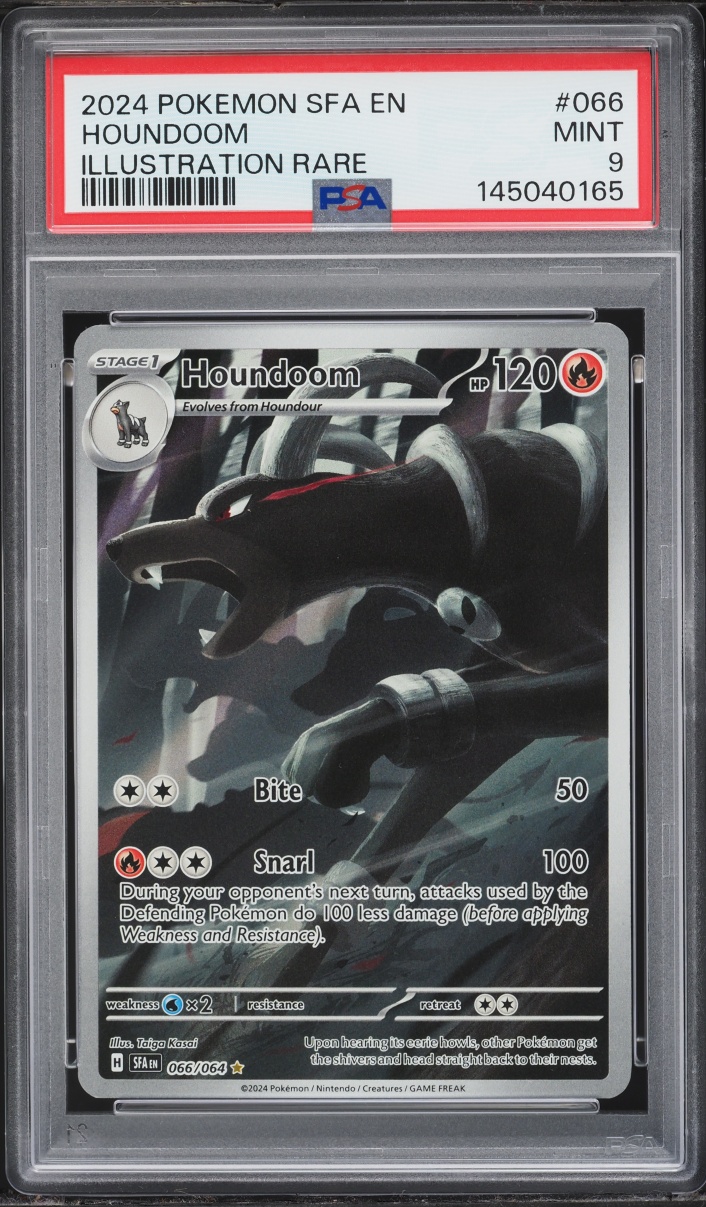 2024 Pokemon Scarlet & Violet Shrouded Fable IR Houndoom #66 PSA 9 MINT