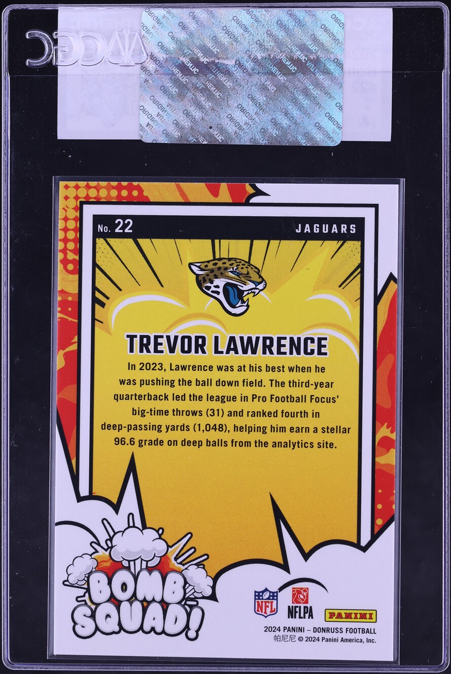 2024 Donruss Bomb Squad! Trevor Lawrence #22 CGC AUTH