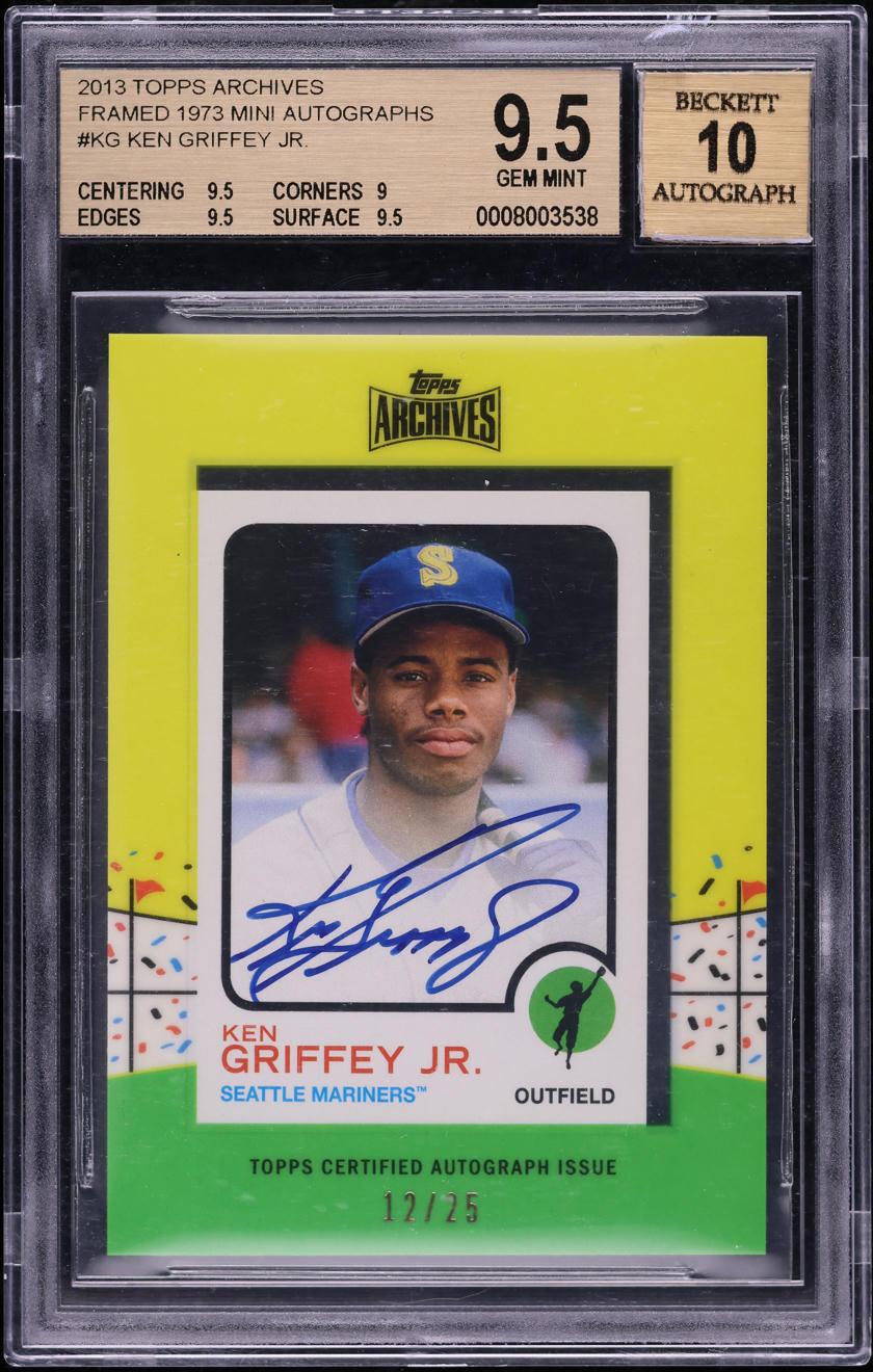 2013 Topps Archives Framed '73 Mini Ken Griffey Jr. AUTO /25 #73M-KG ...