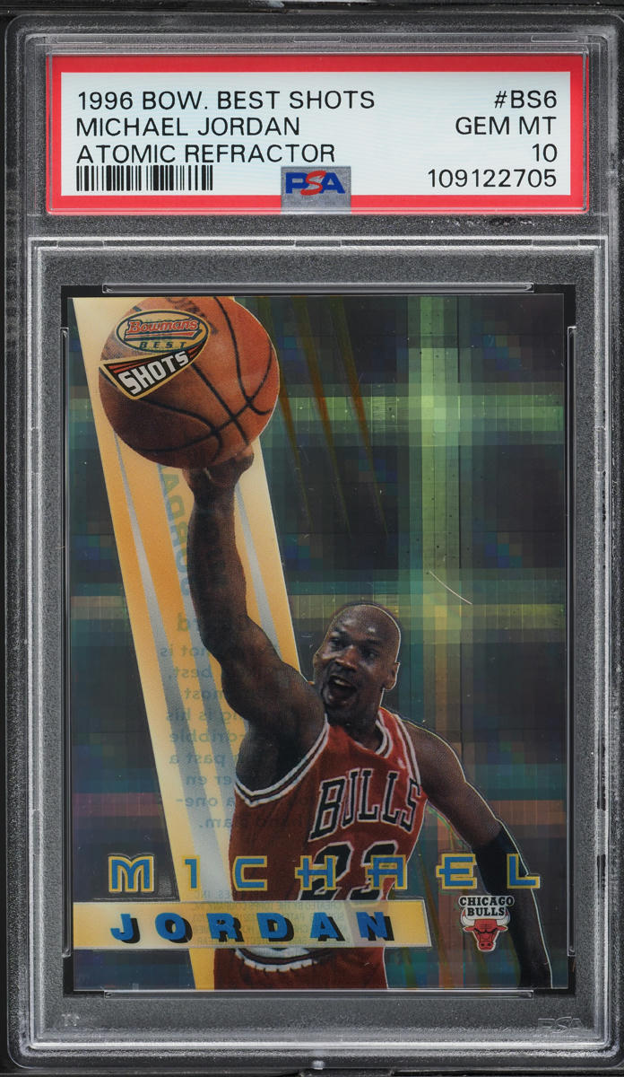 1996 Bowman's Best Shots Atomic Refractor Michael Jordan #BS6 PSA 10 GEM MINT