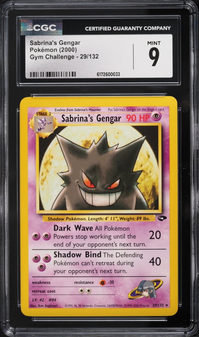 2000 Pokemon Gym Challenge Sabrina's Gengar #29 CGC 9 MINT