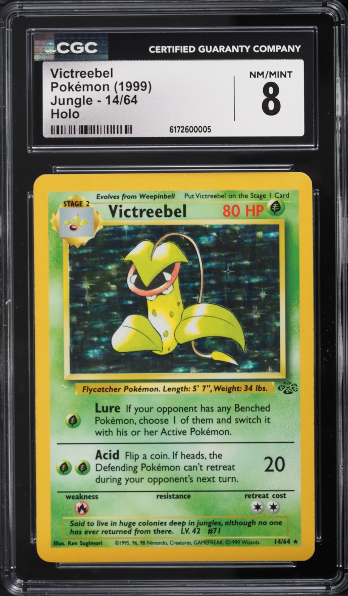 1999 Pokemon Jungle Holo Victreebel #14 CGC 8 NM-MT