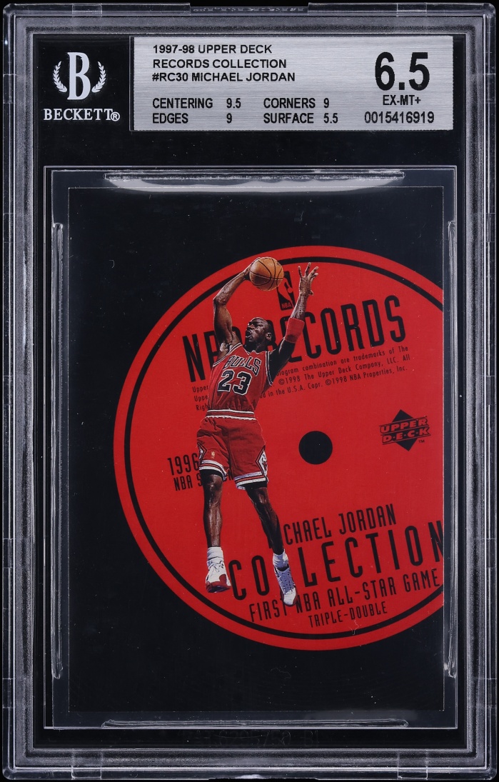 1997 Upper Deck Records Collection Michael Jordan #RC30 BGS 6.5 EXMT+