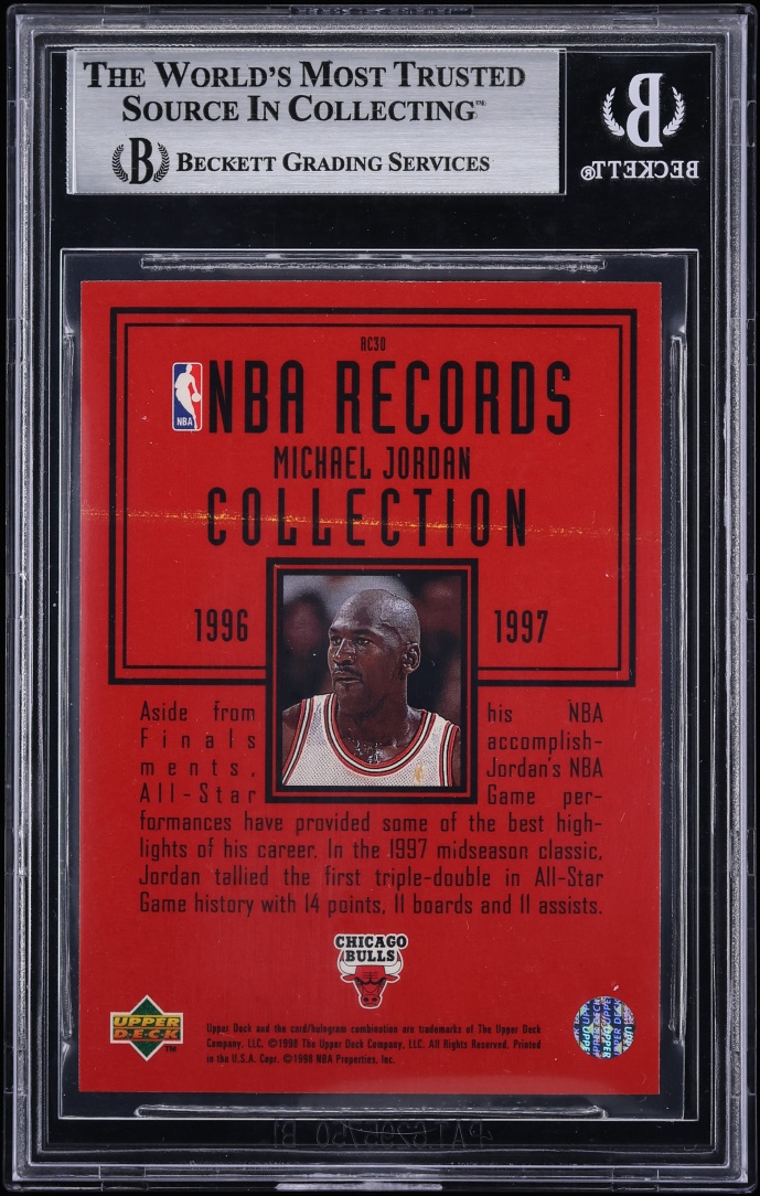 1997 Upper Deck Records Collection Michael Jordan #RC30 BGS 6.5 EXMT+ - Photo 2