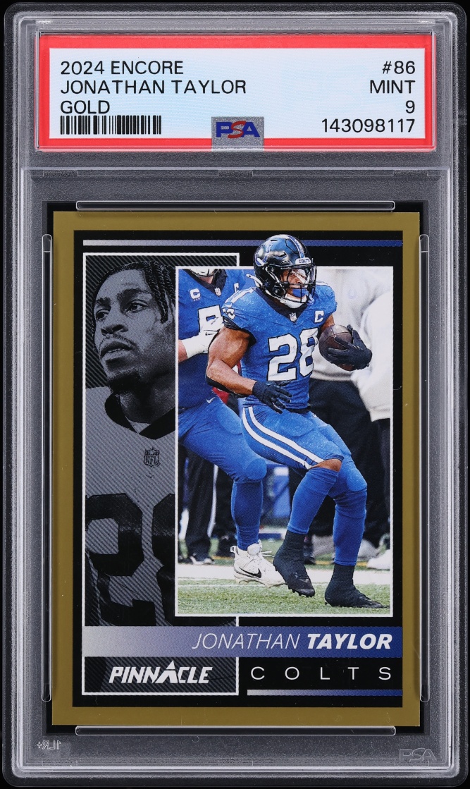 2024 Panini Encore Gold Jonathan Taylor /10 #86 PSA 9 MINT