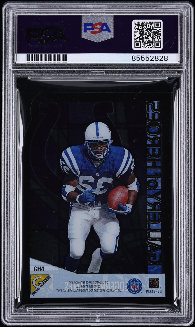 2000 Topps Gallery Of Heroes Edgerrin James #GH4 PSA 10 GEM MINT - Photo 2