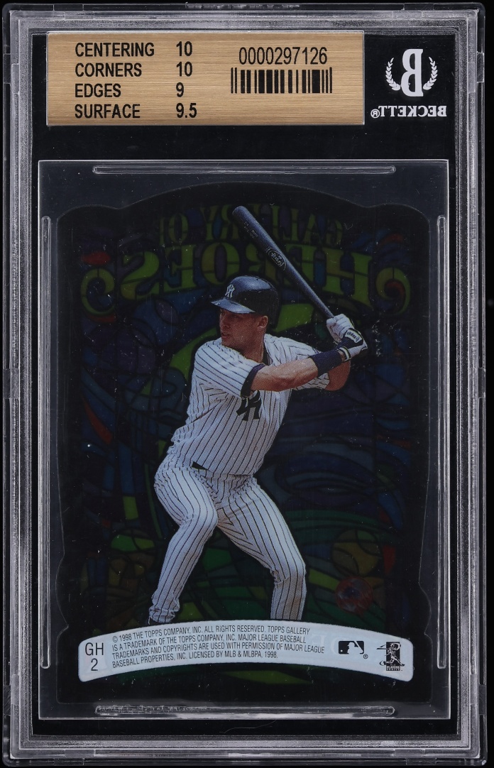 1998 Topps Gallery Of Heroes Die-Cut Derek Jeter #GH2 BGS 9.5 GEM MINT - Photo 2