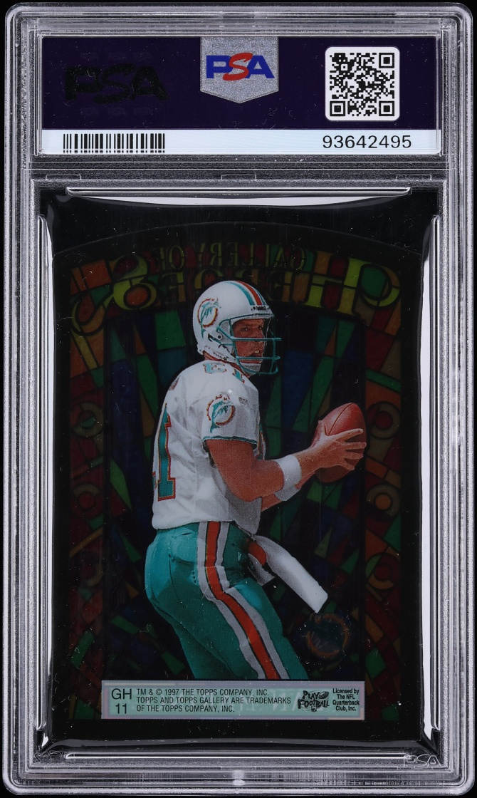1997 Topps Gallery Of Heroes Die-Cut Dan Marino #GH11 PSA 10 GEM MINT - Photo 2