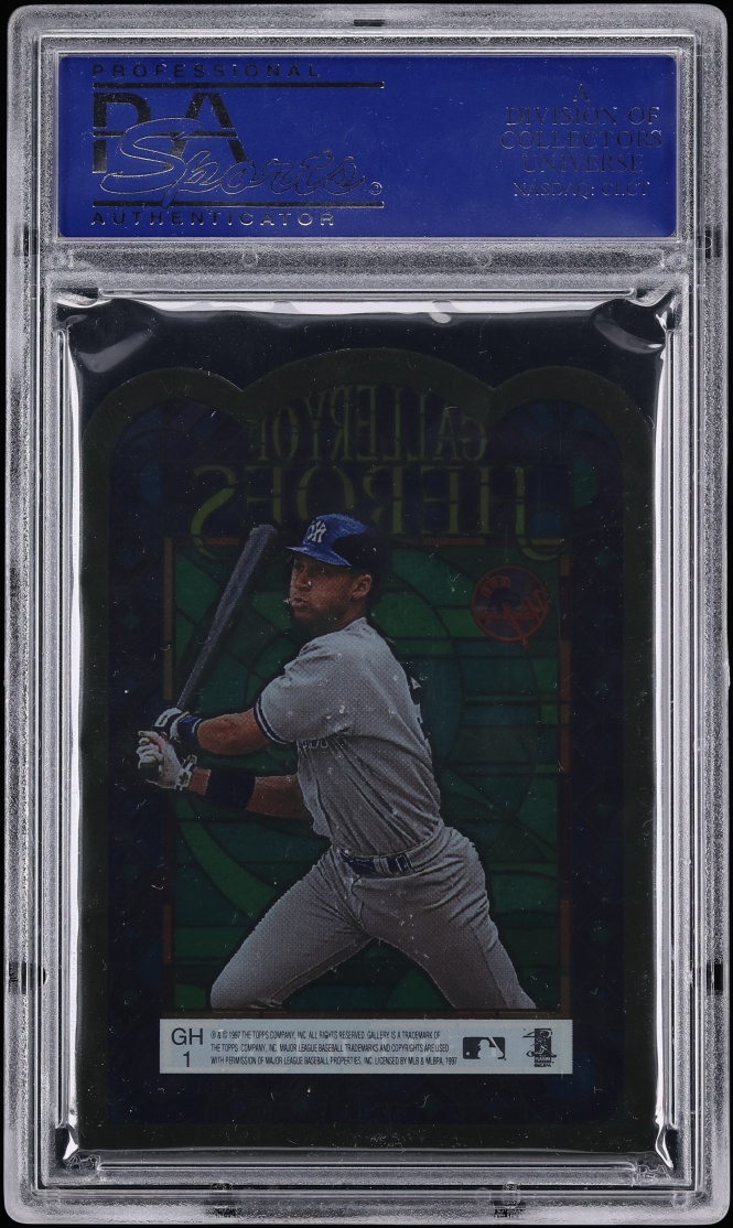 1997 Topps Gallery Of Heroes Die-Cut Derek Jeter #GH1 PSA 10 GEM MINT - Photo 2