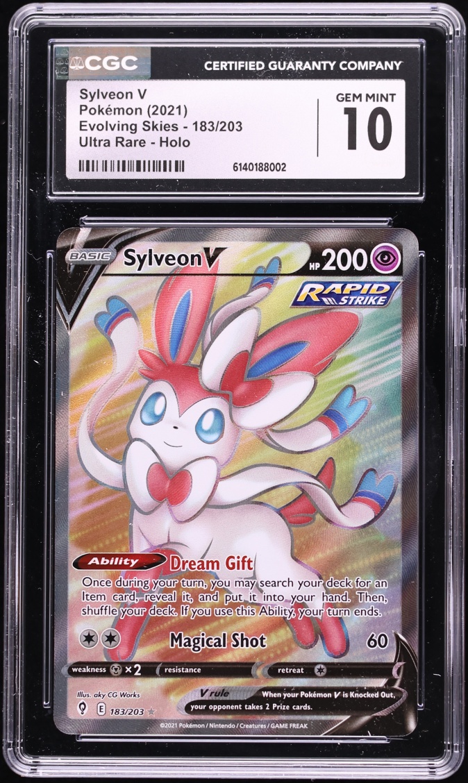 2021 Pokemon Sword & Shield Evolving Skies Full Art Sylveon V #183 CGC 10 GEM MINT