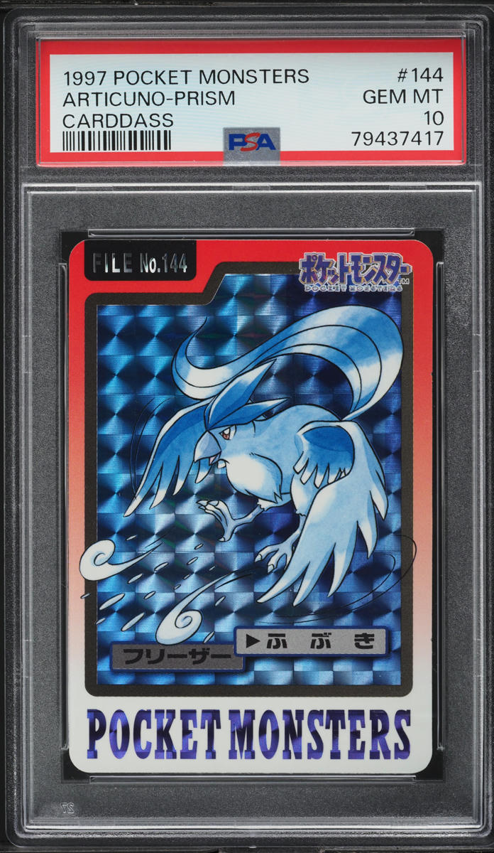 1997 Pokemon Japanese Pocket Monsters Carddass Prism Articuno #144 PSA 10 GEM