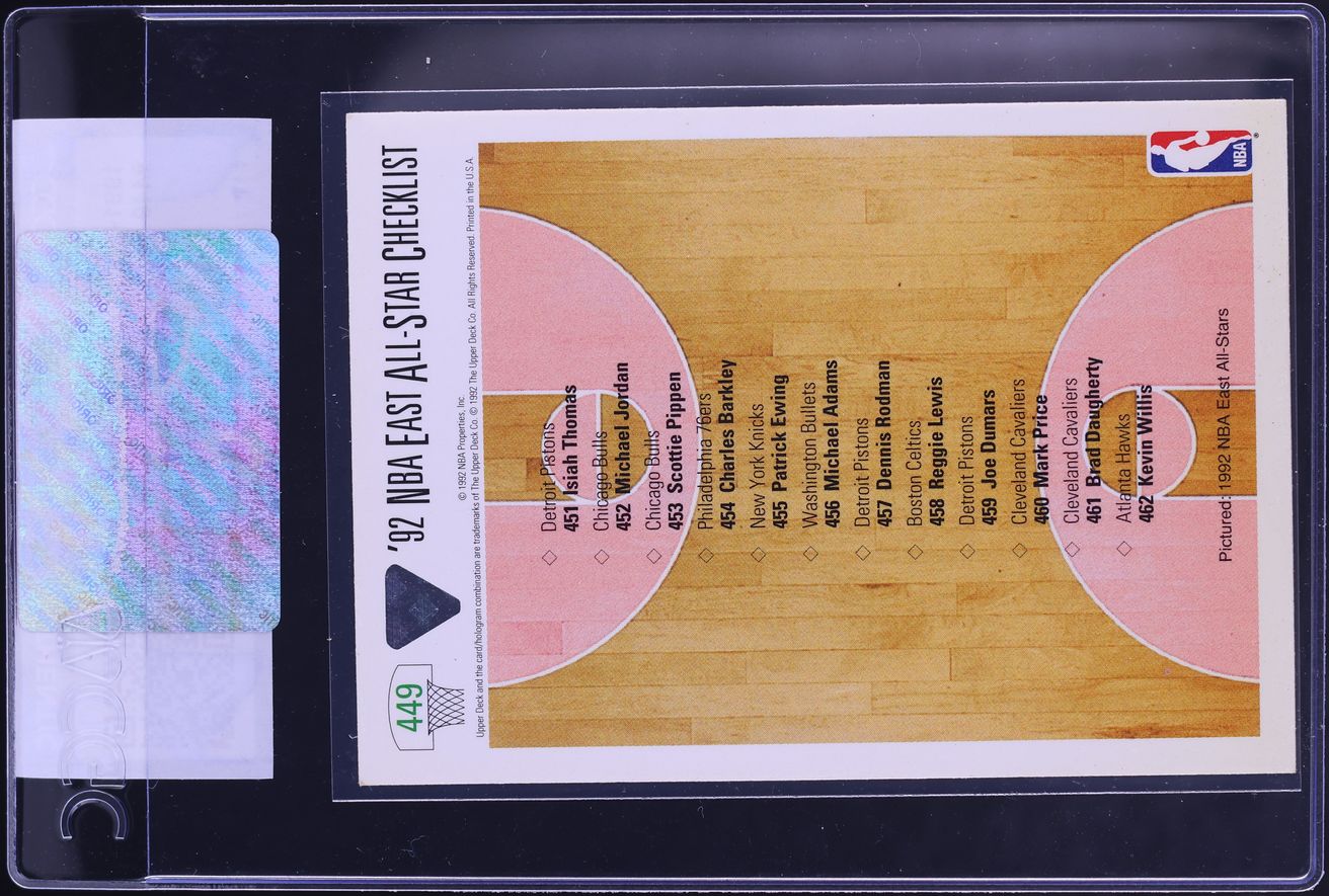1991 Upper Deck East All Star Checklist #449 CGC AUTH