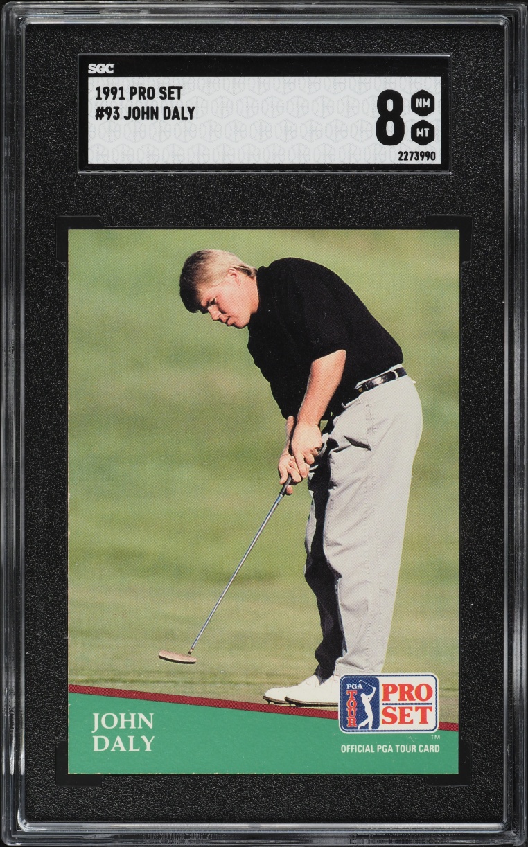 1991 Pro Set PGA Tour John Daly ROOKIE #93 SGC 8 NM-MT