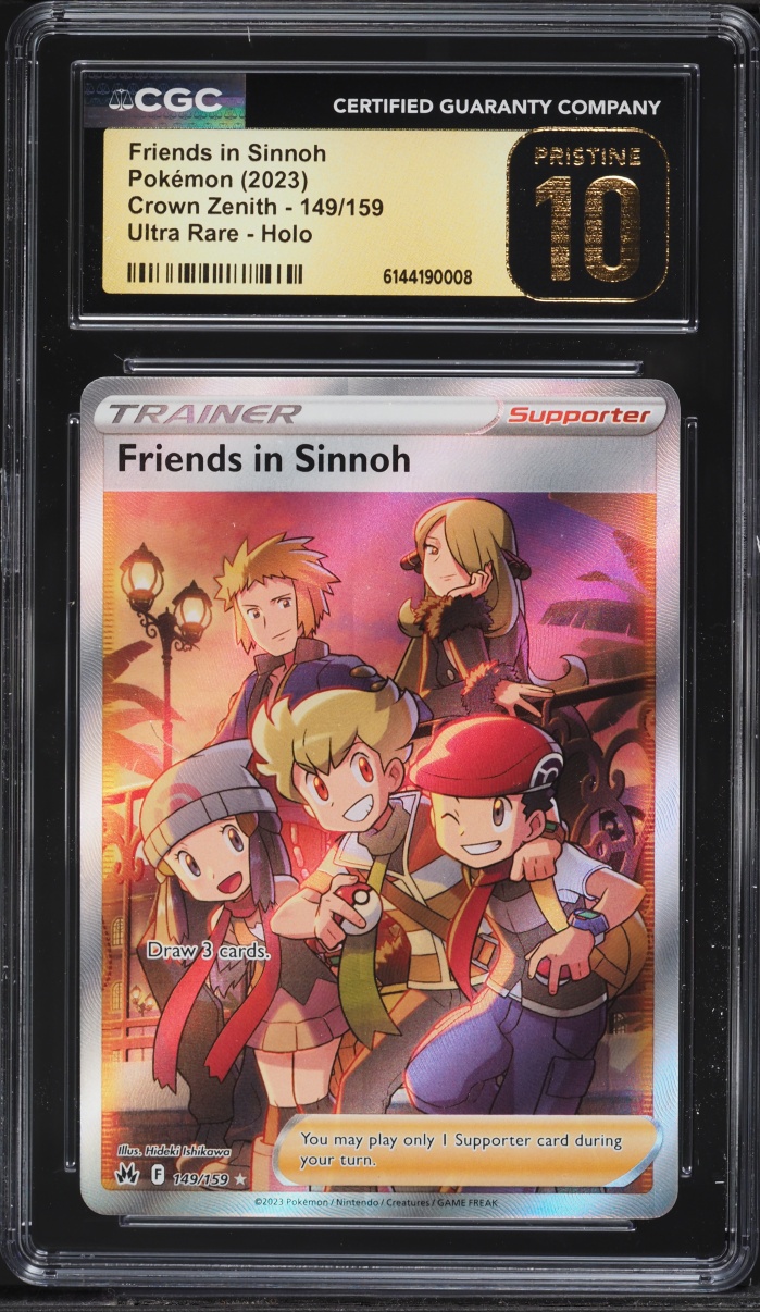 2023 Pokemon Sword & Shield Crown Zenith Full Art Friends In Sinnoh #149 CGC 10 PRISTINE