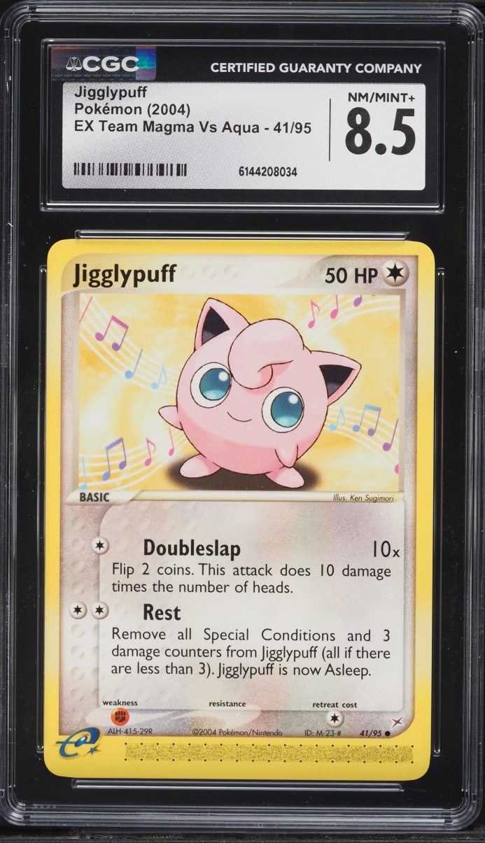 2004 Pokemon EX Team Magma VS Aqua Jigglypuff #41 CGC 8.5 NM-MT+