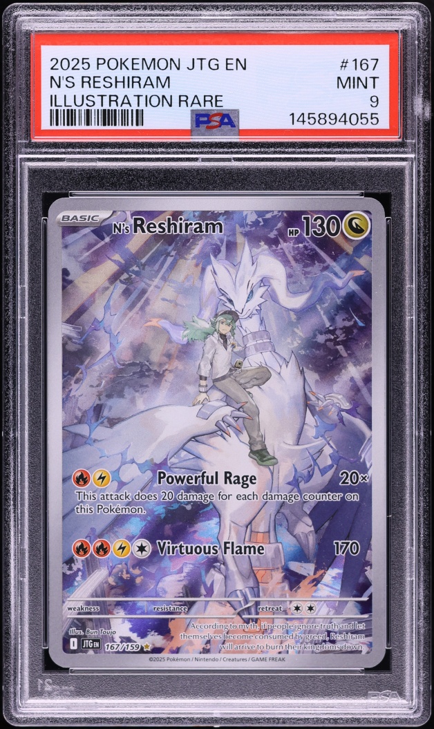 2025 Pokemon Scarlet & Violet Journey Together IR N's Reshiram #167 PSA 9 MINT