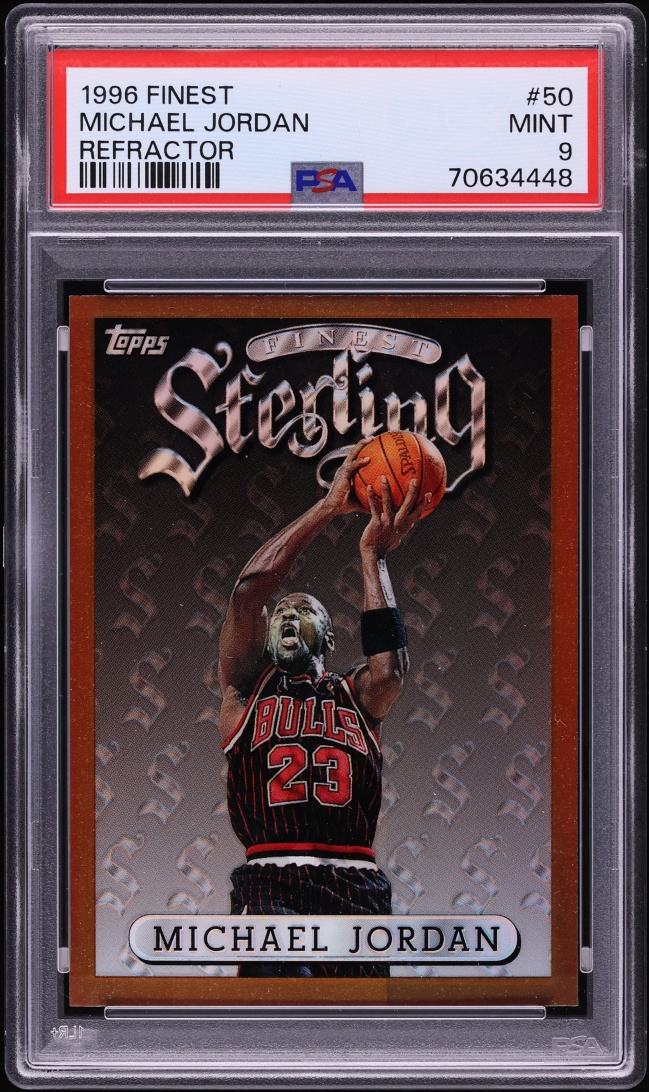 1996 Finest Sterling Bronze Refractor Michael Jordan #50 PSA 9 MINT