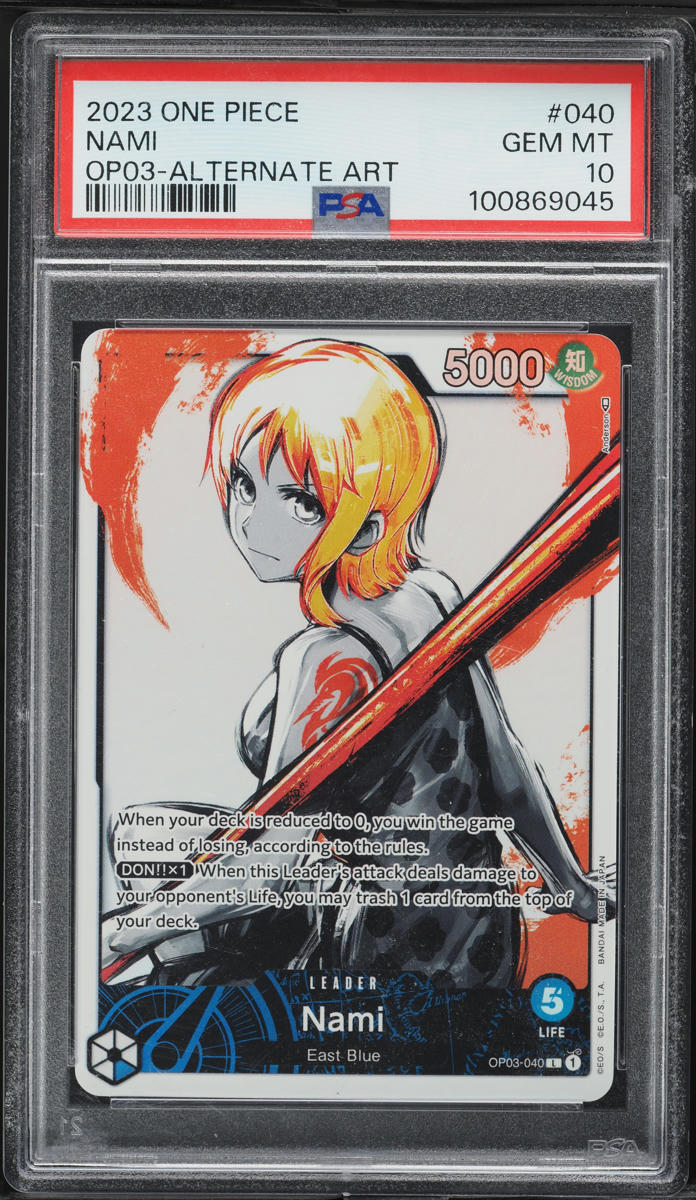 2023 One Piece Pillars Of Strength Alt Art Nami #040 PSA 10 GEM MINT