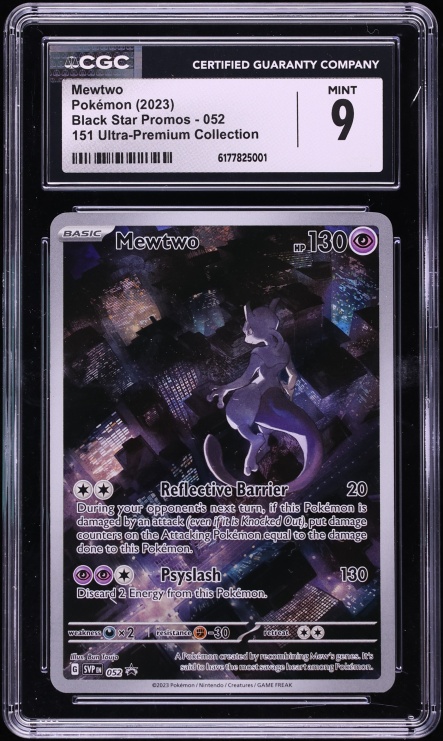 2023 Pokemon Scarlet & Violet Promo 151 Ultra Premium Collection Full Art Mewtwo #52 CGC 9 MINT