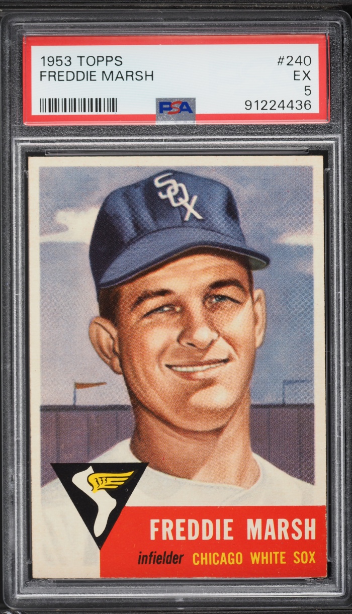1953 Topps Freddie Marsh SHORT PRINT #240 PSA 5 EX