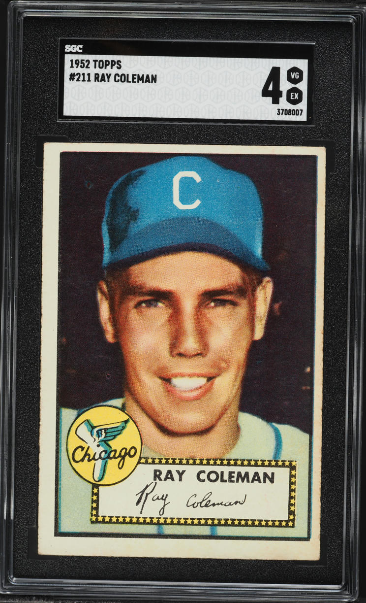 1952 Topps Ray Coleman #211 SGC 4 VGEX