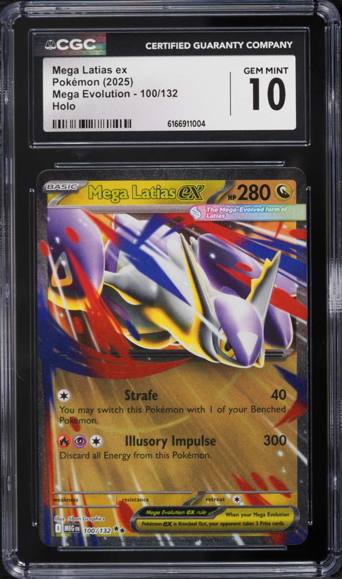 2025 Pokemon Mega Evolution Holo Mega Latias EX #100 CGC 10 GEM MINT