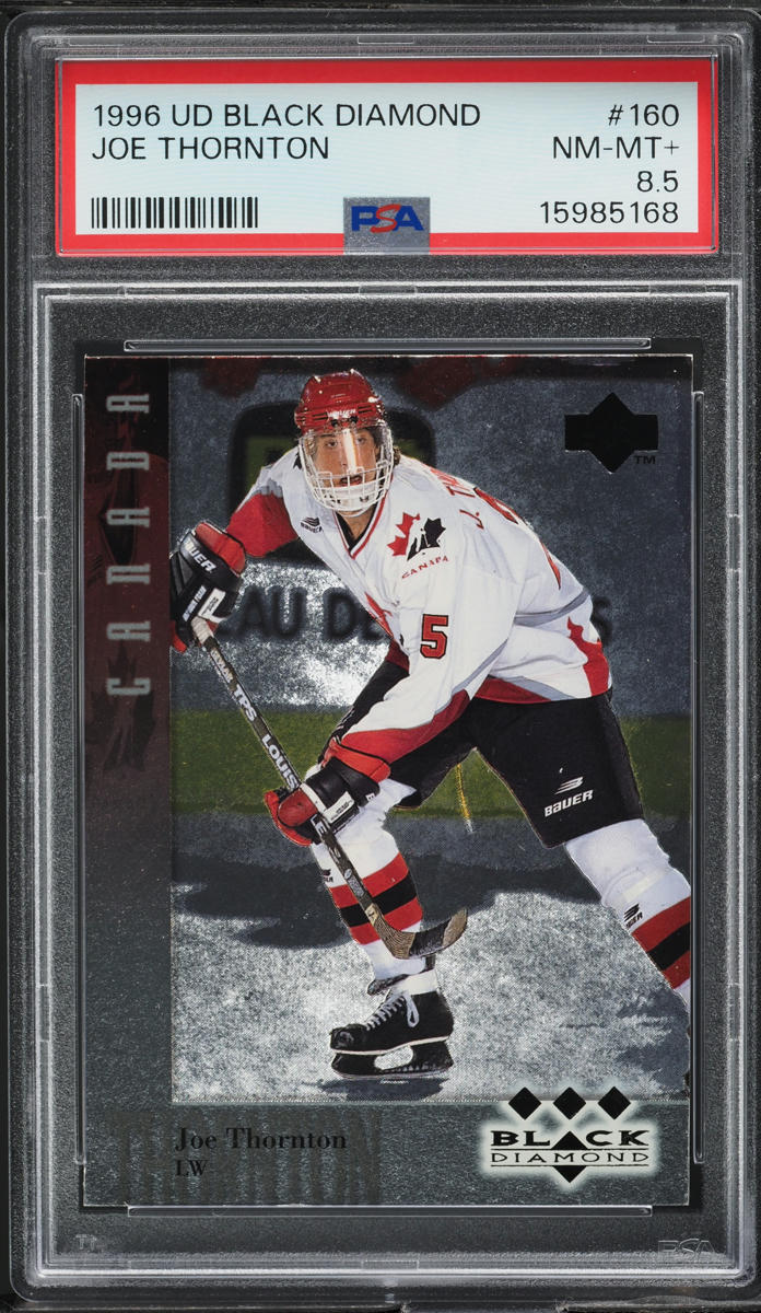 1996 Black Diamond Triple Joe Thornton ROOKIE #160 PSA 8.5 NM-MT+