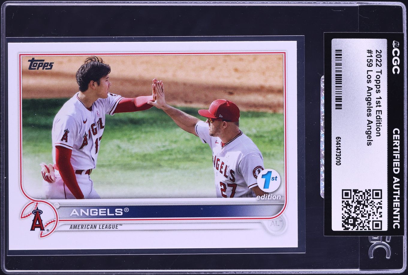 2022 Topps 1st Edition Los Angeles Angels w/ Shohei Ohtani #159 CGC AUTH