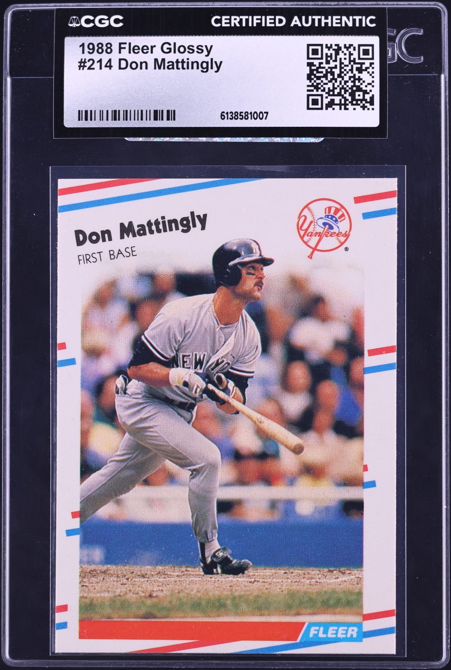 1988 Fleer Glossy Don Mattingly #214 CGC AUTH