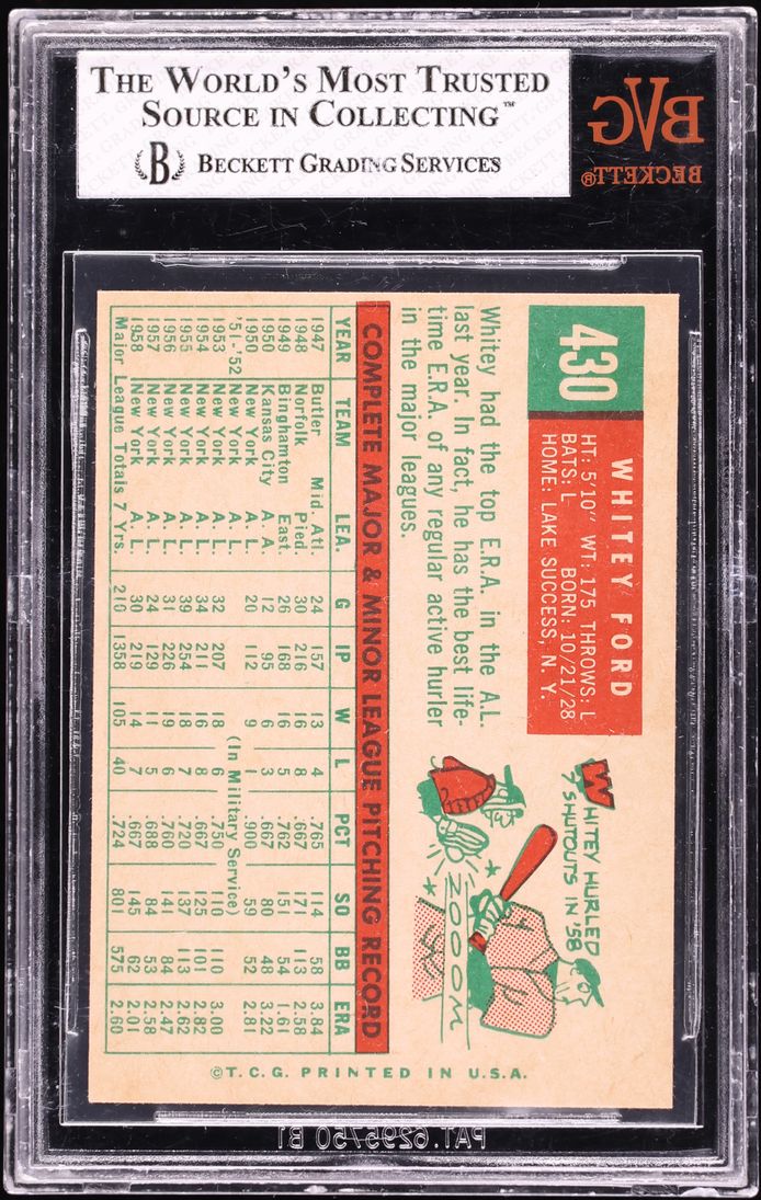 1959 Topps Whitey Ford #430 BVG 5.5 EX+