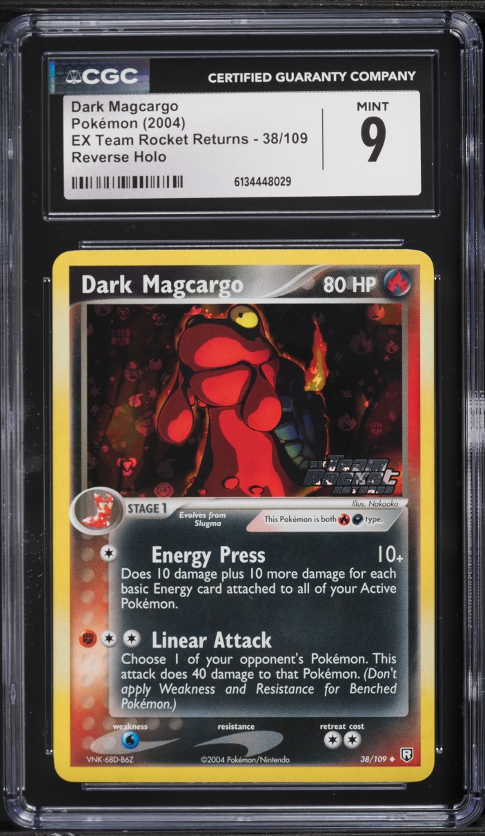 2004 Pokemon EX Team Rocket Returns Reverse Holo Dark Magcargo #38 CGC 9 MINT